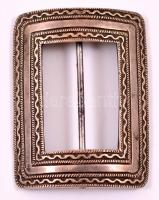 Antik ezüst(Ag) övcsat, jelzett, 4×3 cm, nettó: 15,9 g