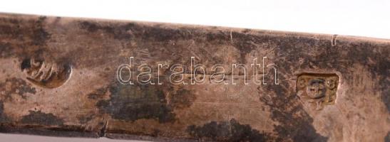 Antik ezüst(Ag) övcsat, jelzett, 4×3 cm, nettó: 15,9 g