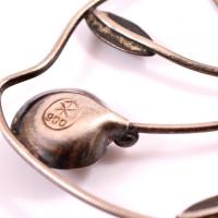 Ezüst(Ag) leveles medál, korall díszítéssel, jelzett, 5×4 cm, bruttó: 4,3 g