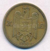Románia 1930KN 20L Ni-sárgaréz "II. Károly" T:2
Romania 1930KN 20 Lei Ni-Brass "Caro...