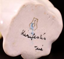 Drasche pillangó, kézzel festett, jelzett, apró kopásokkal, m: 4,5 cm