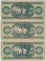 1949. 10Ft (3x) T:III-