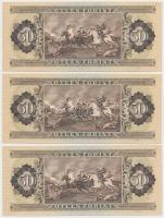 1980. 50Ft (3x) sorszámkövető pár és egy közeli sorszám T:I-,II