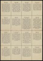 16 db híres magyarok címke ív, hátulján ismertetővel