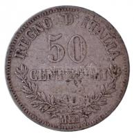 Olaszország 1863M BN 50c Ag "II. Viktor Emánuel" T:3 Italy 1863M BN 50 Centesimi Ag "...