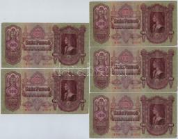 1930. 100P (5x) sorszámkövetők T:III