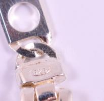 Ezüst(Ag) fantáziamintás karkötő, jelzett, h: 20,5 cm, nettó: 8,5 g