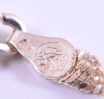 Ezüst(Ag) csavart nyaklánc, jelzett, h: 50 cm, nettó: 7,3 g