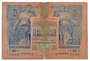 1902. 50K "1366 30797" T:IV
Hungary 1902. 50 Korona "1366 30797" C:G
Adamo K23