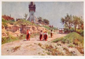 Malonyay Dezső - A magyar nép művészete. I.-IV. kötet. Bp. 1907-1912. Franklin Festett, aranyozott, ...