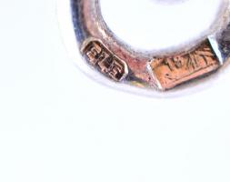 Ezüst(Ag) nagy szemű, pálcikás karkötő, jelzett, h: 20 cm, nettó: 18,1 g