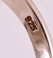 Ezüst(Ag) gyöngyházberakásos gyűrű, jelzett, méret: 52, bruttó: 4,9 g