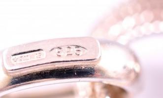 Ezüst(Ag) négykarikás bordázott karkötő, jelzett, h: 19,5 cm, nettó: 15,9 g