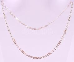 Ezüst(Ag) fantáziaszemes nyaklánc, jelzett, h: 45 cm, nettó: 4,6 g