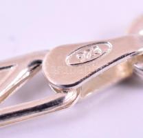 Ezüst(Ag) fantáziaszemes nyaklánc, jelzett, h: 45 cm, nettó: 4,6 g