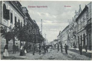 Kaposvár, Fő utca. Hagelmann Károly kiadása (EK)