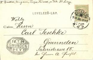 1904 Budapest V. Erzsébet tér, Magyar Általános Kőszénbánya Részvénytársaság, bútor telep, üzletek. ...