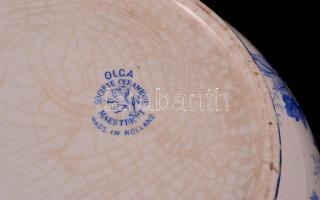 Societe Ceramique szecessziós levestál ( 2db), tálak (4db), levonókepés, kopottak egyiken hajszál re...