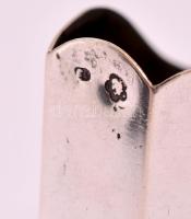 Ezüst(Ag) fogvájótartó, jelzett, 9×4×2,5 cm, nettó: 50,7 g