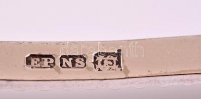 Ezüst(Ag) áttört virágmintás süteményes lapát, jelzett, h: 14 cm, nettó: 27,3 g