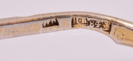 Orosz ezüst(Ag) csavart nyelű kanál, jelzett, h: 14,3 cm, nettó: 28,2 g