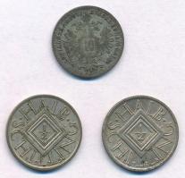 Ausztria 1872. 10kr Ag "Ferenc József" + 1925. 1/2Sch Ag (2x) T:2,2- 
Austria 1872. 10 Kr...