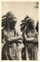 1933 Gödöllő, Cserkész Jamboree, indiánok / Scout Jamboree with Indians