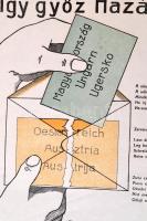 1921 "Így győz Hazánk!" színes propaganda plakát a Soproni népszavazás idejéből, litográfi...