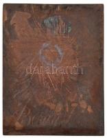 Berán Lajos (1882-1943)(?) DN egyoldalas Br plakett, áldozó oltár, női- és férfiakttal (78x100mm) T:...