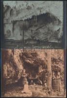 1910 Dobsina, jégbarlang, 2 db fotó, hátulján feliratozva, 8,5×12 cm