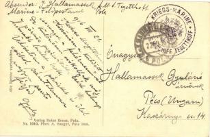 SMS Tegetthoff az Osztrák-Magyar Haditengerészet Tegetthoff-osztályú csatahajója, tornagyakorlatokat...