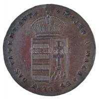 1867. Emlékül az 1865. évi Országgyűlés megnyitására / Éljen a Haza - Es Lebe Das Vaterland Br emlékérem (39mm) T:2