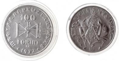 1972. 50Ft Ag + 100Ft Ag "Szent István" T:BU
Adamo EM38, EM39