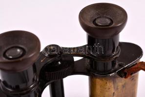 I. Világháborús katonai tiszti látcső Fém házzal, jó állapotban. / Military glasses.  12x16 cm