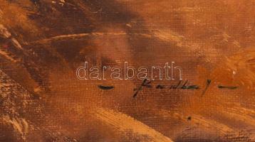 Olvashatatlan jelzéssel: Aratás. Olaj, vászon (festék hibákkal), 60×80 cm