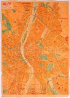 Budapest térképe, méretarány: 1: 25 000, kiadja: Közlekedési Nyomda Kft., hátoldalon utcanévjegyzékkel, 70×50 cm