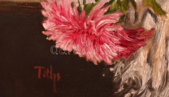 Tóth jelzéssel: Dinnyés csendélet. Olaj, vászon (hullámos), keretben, 49×58 cm