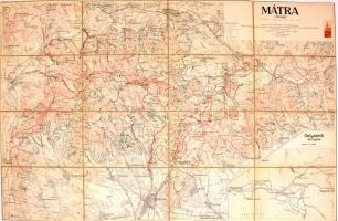 1929 A Mátra térképe, kiadja: M. kir. állami térképészet, vászontérkép, 55×85 cm