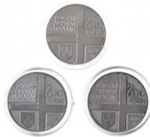 1977. 200Ft Ag (3xklf) "Festők II. / Mányoki, Rippl-Rónai, Csontváry" sor T:1 (eredetileg ...