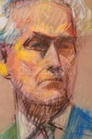 Szegedi Molnár Géza (1906-1970):Férfiportré. Pasztell, papír, jelzett, felcsavarva, szélein szakadás...