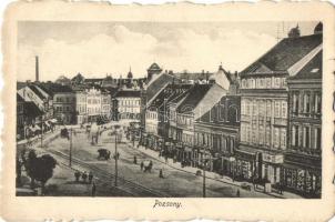 Pozsony, Pressburg, Bratislava; Fő utca, üzletek / main street, shops (EK)