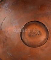 Szécsi iparművész réz váza, m: 20 cm