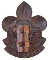 ~1930. "Hungaria" Br cserkész sapkajelvény, árvalányhaj tartóval (46x38mm) T:1-