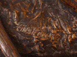 XIX. sz. vége: Einsiedler szignóval: Három fácánt ábrázoló bronz szobor, márvány talapzaton. Jelzet:...