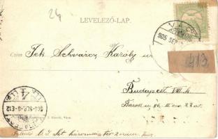 1905 Vác, Fő utca. Kiadja Rosenbaum J. Henrik. (ragasztónyom / glue marks)