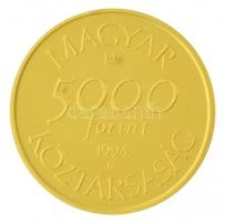 1994. 5000Ft Au "Veszélyeztetett állatvilág - Túzok (7,79g/0.584) T:1- (eredetileg PP)  Hungary...