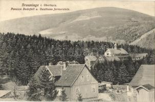1921 Braunlage i. Oberharz, Pension Bodefall und Gasthaus Jermerstein / hotel and restaurant (EK)