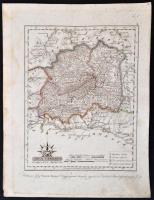 1811 Árva vármegye. Comitatus Arvensis. Színezett rézmetszet, papír, 24x32 cm a vármegye közigazgatá...