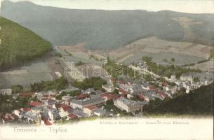 Trencsénteplic, Trencianske Teplice; Kilátás a Szarvasról. Kiadja Hermann Seibt / Aussicht vom Hirschen / general view (EB)