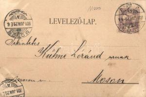 1901 Győr, Városi és megyei takarékpénztár. Nitsmann József kiadása